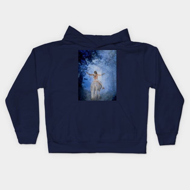 Native Prayer Kids Hoodie by scatharis